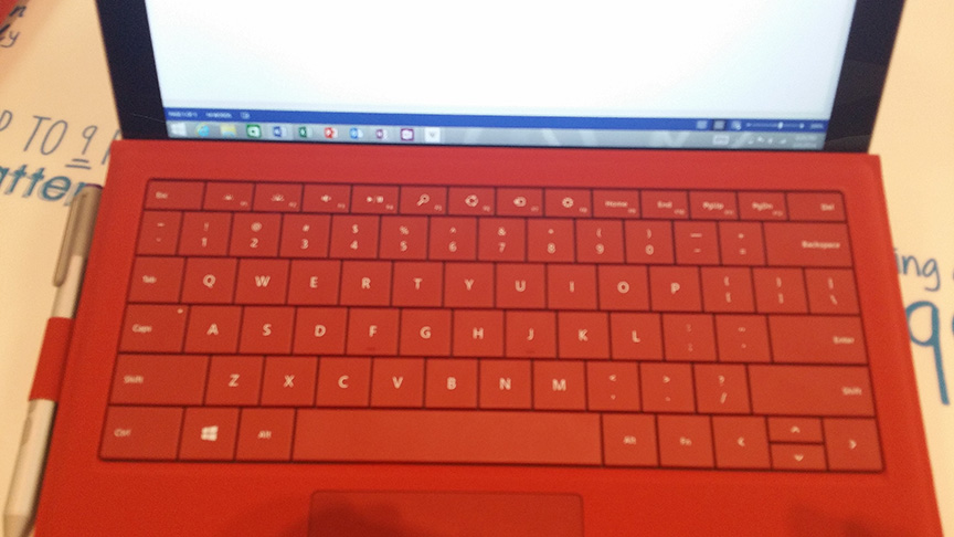 The Surface Pro 3 Type Cover is fantastic.