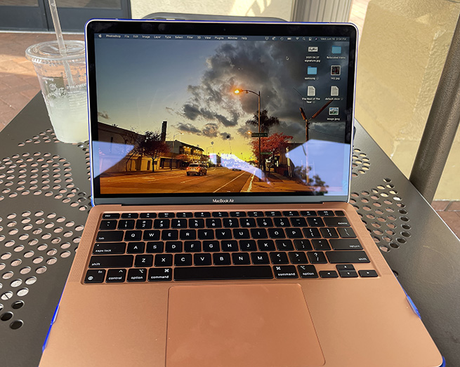 The latest MacBook Air comes in gold, silver, or space gray.
